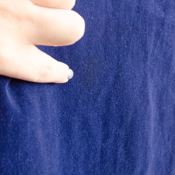 Vintage Blue Velvet Dress - Picture 7 of 8